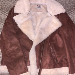 Charlotte Russe Sherpa Moto Jacket